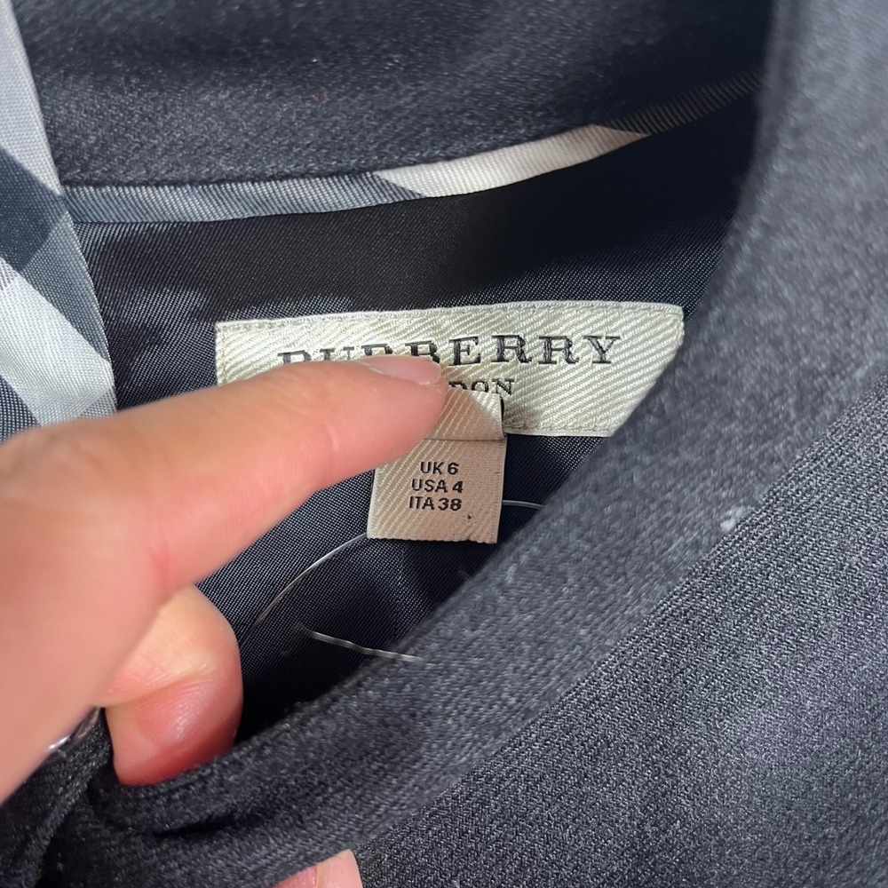 Burberry London Black Peplum Short Sleeve Button Front Dress Size 4 Italy - Picture 3 of 9